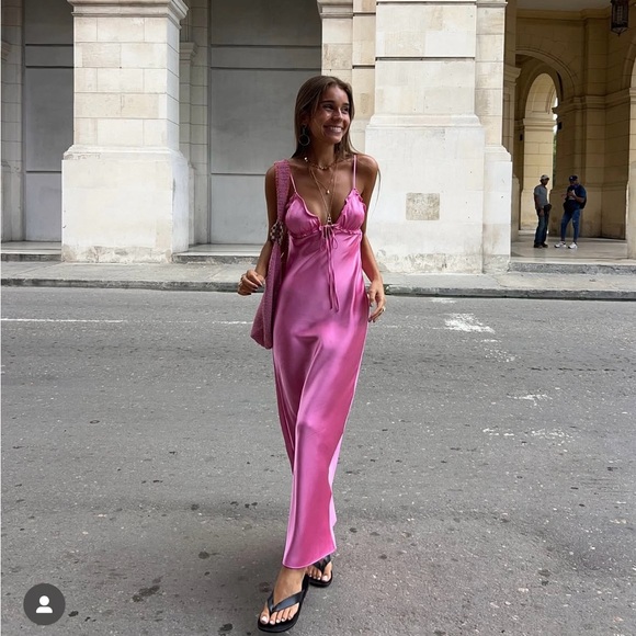 Zara dress mini halter neck striped white back tied casual summer vacation - Picture 8 of 16